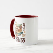Fiktion Lover Tasse - Funny Book Quote Tasse Kaffe (Vorderseite Links)
