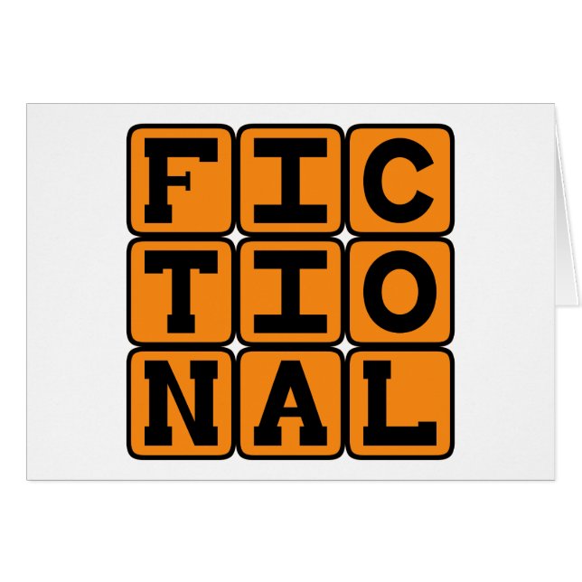 Fiktional, imaginär (Vorderseite (Horizontal))