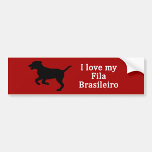 Fila Brasileiro Dog Liebe Autoaufkleber