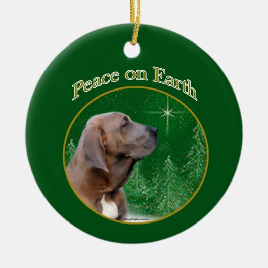 Fila Brasileiro Peace Schlüsselanhänger Keramik Ornament (Vorne)