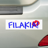 FILAKIA! GRIECHE FÜR 'KÜSSE AUTOAUFKLEBER (Auf Auto)