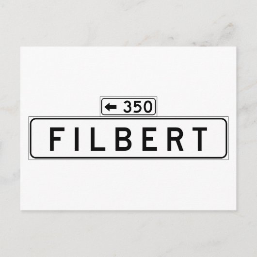 Filbert St., San Francisco Street Sign Postkarte (Vorderseite)