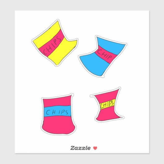 Filbert's different varieties of chips stickers  aufkleber (Blatt)