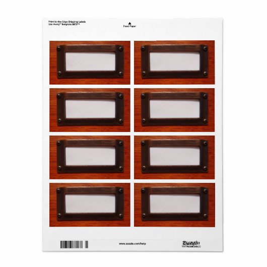 File Cabinet Label (Vorne)