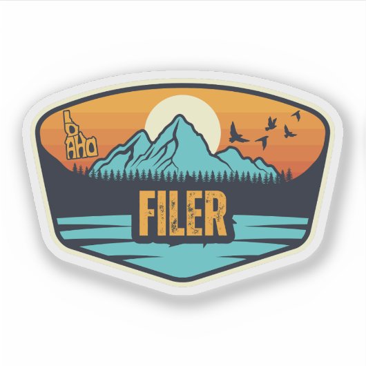 Filer, Idaho Aufkleber (Vorderseite)