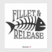 Filet and Release Funny Fishing Aufkleber (Blatt)