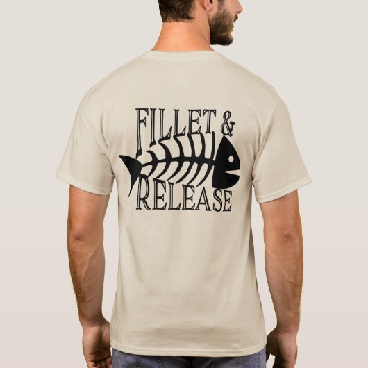 Filet and Release Funny Fishing T-Shirt (Rückseite)