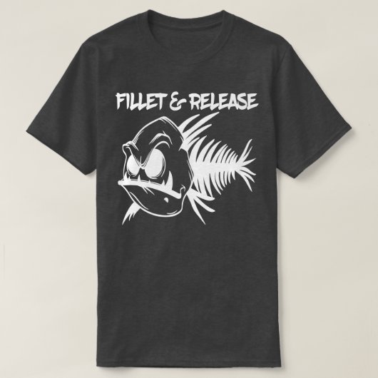Filet and release Unglaublich witzig Funny Fishing T-Shirt (Design vorne)