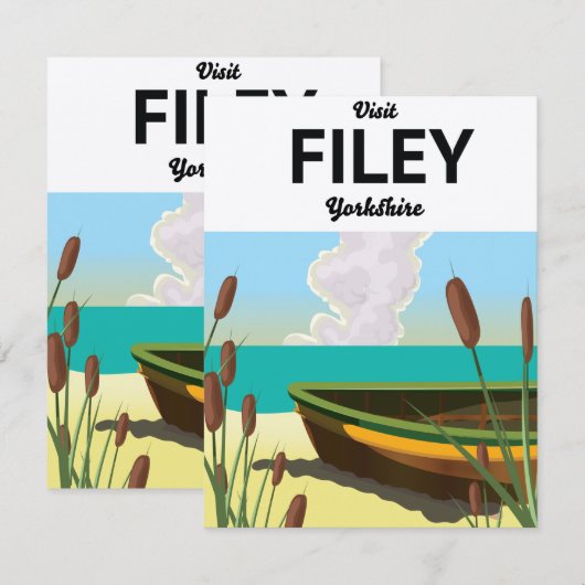 Filey, Yorkshire Seaside Poster (Vorne/Hinten)