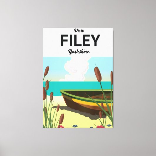 Filey, Yorkshire Seaside Poster Leinwanddruck (Vorderseite)