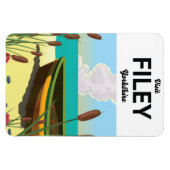 Filey, Yorkshire Seaside Poster Magnet (Horizontal)