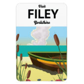 Filey, Yorkshire Seaside Poster Magnet (Vertikal)
