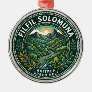Filfil Solomuna (Grüner Gürtel) Eritrea Ornament Aus Metall