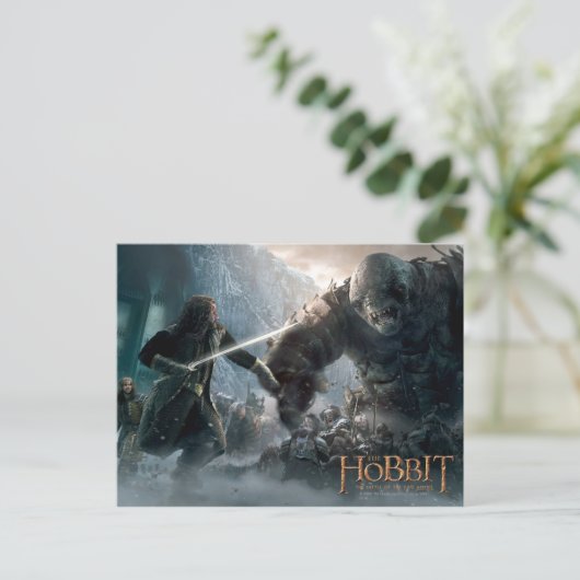 Fili, THORIN OAKENSHIELD™, & Kili Fight Giant Postkarte (Stehend Vorderseite)