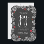 Filiale "Christmas Holiday Joy Chalkboard Pine" Feiertagskarte<br><div class="desc">Die Grußkarten der Holiday Joy-Saison sind trendig und sparsam, ideal für geschäftliche oder private Zwecke. Klassische, saisonale Kiefernzweige mit lässiger Kalkplatten-Typografie. Ein fröhlicher und fröhlicher Ausdruck von Feiertagssjubiläum - Einfach Firmenname, Firmenname, Familie oder Ihren eigenen besonderen Gruß hinzufügen. Nicht säkulare nicht-religiöse zeitgenössische, klassische und stilvolle Art, glückliche Ferien Gruß an...</div>