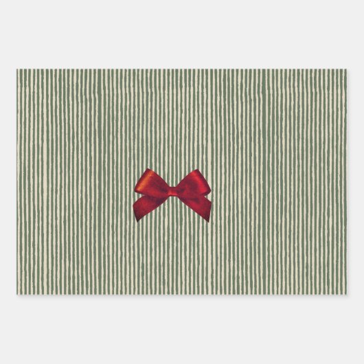 Filiale Filiale von Evergreen Pinecone Bird Streif Geschenkpapier Set (Vorderseite 3)