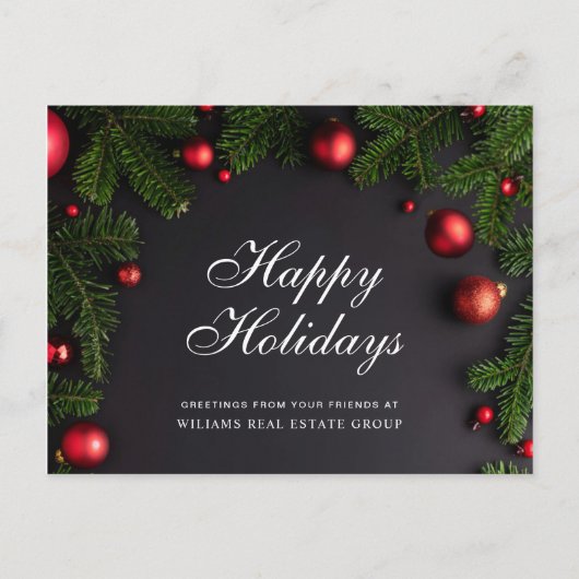 Filiale für Weihnachtskiefern Rustikale Gruß Postkarte (Vorderseite)