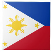 Filiale mit Flagge der Philippinen Fliese (Vorderseite)