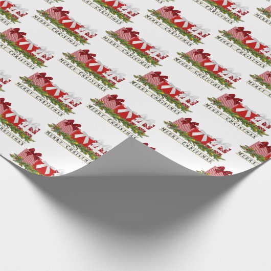 Filiale "Ribbons Bow" und Zweigstelle "Pine Needle Geschenkpapier (Ecke)