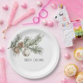 Filiale und Ornament der Heiligen Pine Cones Pappteller (Party)