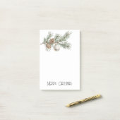 Filiale und Ornament der Heiligen Pine Cones Post-it Klebezettel (Auf Schreibtisch)