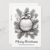 Filialen von Weihnachtsschmuck Feiertagskarte (Vorne/Hinten)