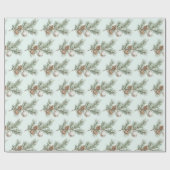 Filialverzierung der Filiale "Pine Cones" Geschenkpapier (Flach)