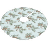 Filialverzierung der Filiale "Pine Cones" Polyester Weihnachtsbaumdecke (Schrägansicht)