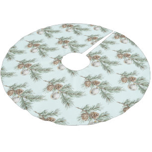 Filialverzierung der Filiale "Pine Cones" Polyester Weihnachtsbaumdecke