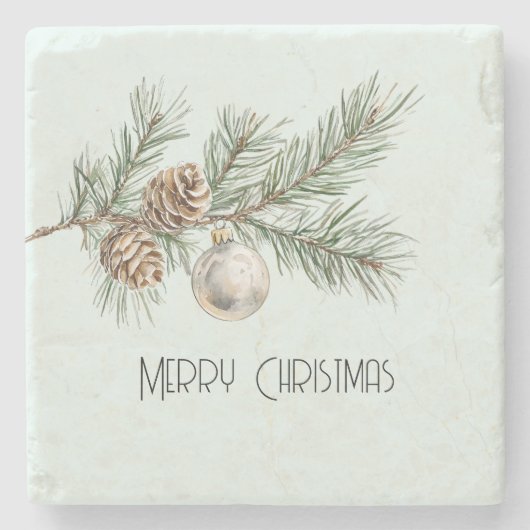 Filialverzierung der Filiale "Pine Cones" Steinuntersetzer (Vorderseite)