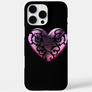 Filigran-Goth-Pink-Herz iPhone 16 Pro Max Hülle