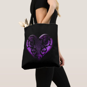 Filigran Gothic Lila Herz Tasche