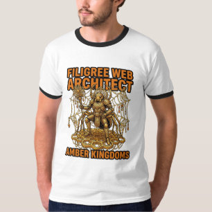 Filigran-Web-Architekt Bernstein-Königreiche T-Shirt