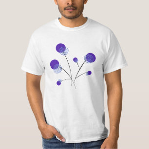 filigrane Blumen lila T-Shirt