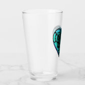 Filigrane goth Eisblaues Herz Glas (Rechts)