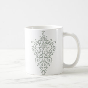 filigrane Grüntöne Kaffeetasse