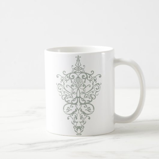 filigrane Grüntöne Kaffeetasse (Rechts)