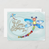 Filigrane Libelle Postkarte (Vorne/Hinten)