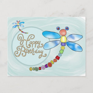 Filigrane Libelle Postkarte