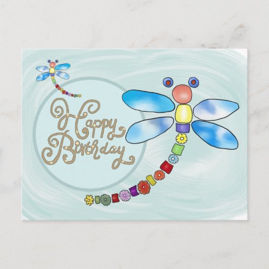 Filigrane Libelle Postkarte (Vorderseite)