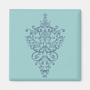 filigranes Blau Magnet