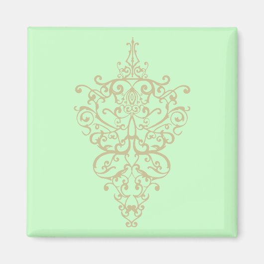 filigranes Gelb Magnet (Vorne)