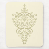 filigranes Gelb Mousepad (Vorne)