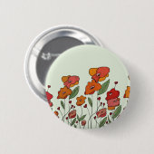 filigranes Mohnfeld Button (Vorne & Hinten)
