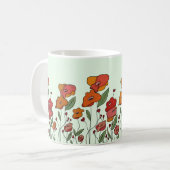 Filigranes Mohnfeld Kaffeetasse (Vorderseite Links)