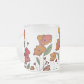 filigranes Mohnfeld Mattglastasse (Vorderseite Links)