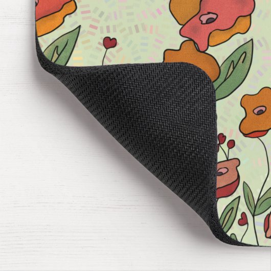 Filigranes Mohnfeld Mousepad (Ecke)