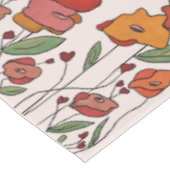 filigranes Mohnfeld Tischdecke (Schrägansicht)