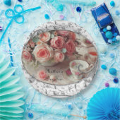 Filigree am Tag der Rosenmutter Pappteller (Party)