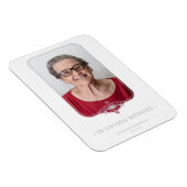 Filigree Beerdigung Grau Zierspitzeneffekt Foto Magnet (Rechte Seite)